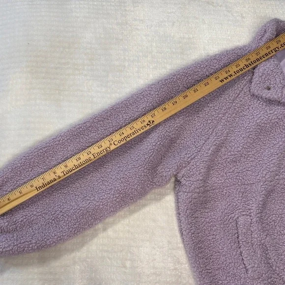 Pink Lily Lavender Purple Warm Sherpa Pullover Sweatshirt‎ Size Medium - Picture 7 of 7